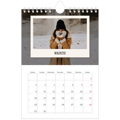 A5 Photo Calendar — The portrait edit [March]