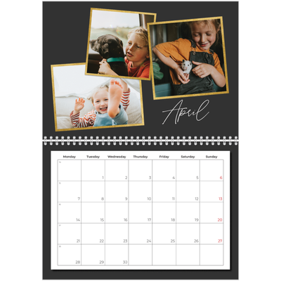 A4 Double Photo Calendar — So many memories [April]
