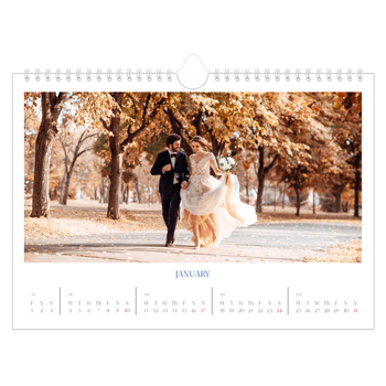 A4 Landscape Photo Calendar — Cobalt classic