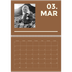 A4 Double Photo Calendar — Contemporary bold [March]