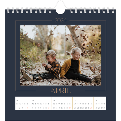 Square calendars  — Prussian blue [April]