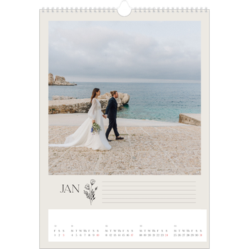 A3 Photo Calendar — Initials in bloom