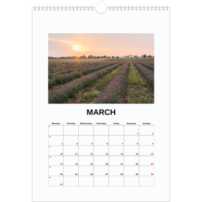 A3 photo calendars — Simple photo [March]