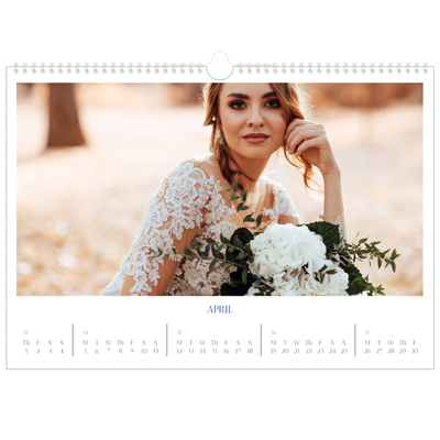 A3 Photo Calendar — Cobalt classic [April]