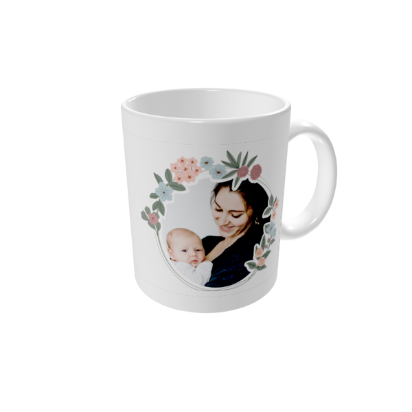 Personalised mugs — Mother’s Day flowers