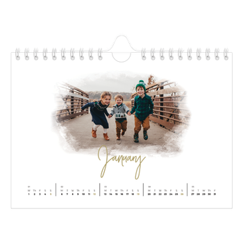 A5 Landscape Photo Calendar — Photo effects