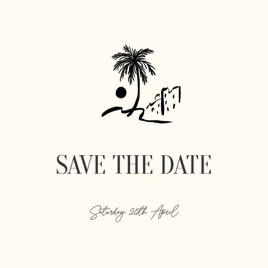 Save the date — Tropical ink