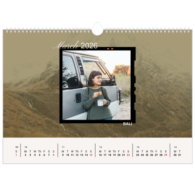 A3 Photo Calendar — Adventure wanderlust [March]