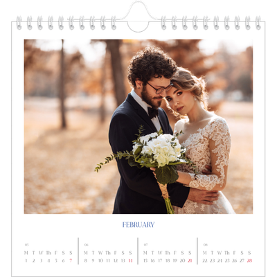 Square calendars  — Cobalt classic [February]