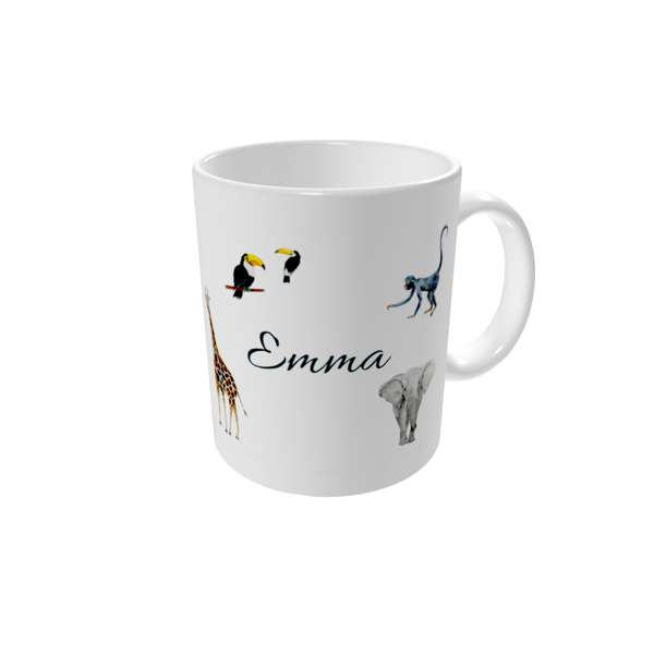 Personalised mugs — Watercolour animals