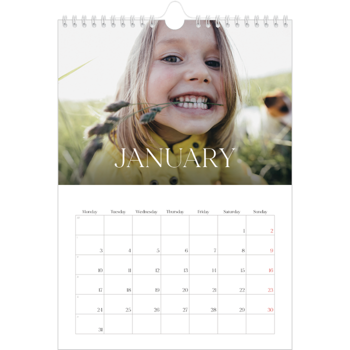 Slim calendar 2025 Personalised Kitchen Photo Calendar