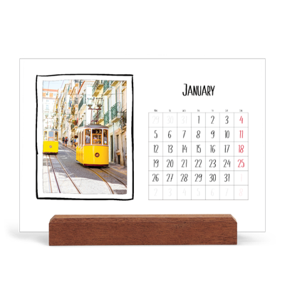 Easel Desk Calendar Landscape  — Scrapbook snapshots [January]