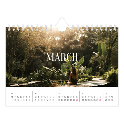A5 Landscape Photo Calendar — Endless escape [March]