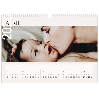 A3 Photo Calendar — Overlapping text [April]