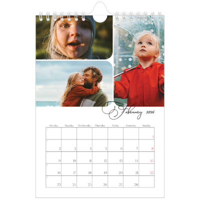 A5 Photo Calendar — Snapshots and script [February]