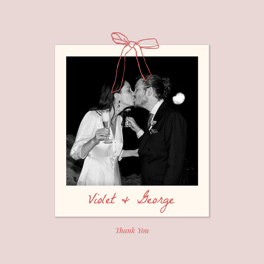 Thank you cards — Blush and bows