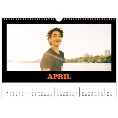 A3 Photo Calendar — Fun type [April]