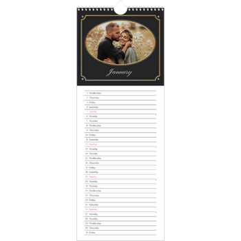 Slim Calendar (15 x 40cm) — Vintage classic
