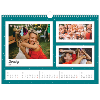 A3 Landscape Photo Calendar — Colour pop snapshots