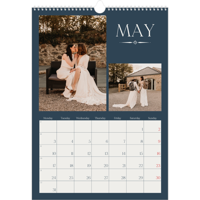 A3 photo calendars — Slate and serifs [May]