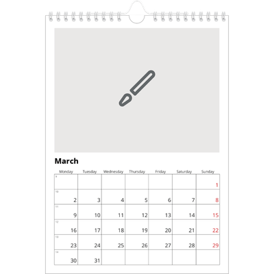 A4 Photo Calendar — Design your own product [March]