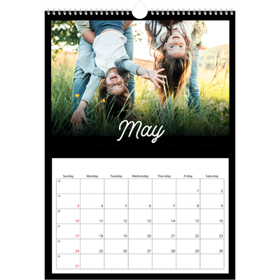 A3 photo calendars — Black minimal [cover]