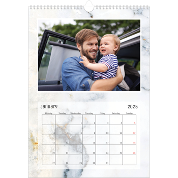 A4 Photo Calendar — Marble backgrounds