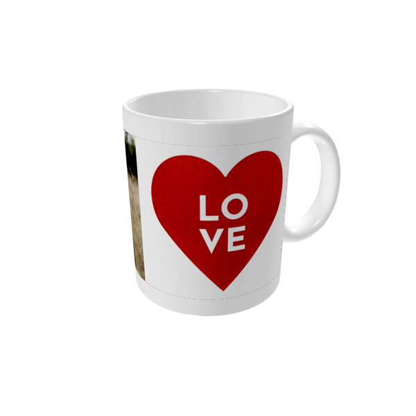 Personalised mugs — Big red heart