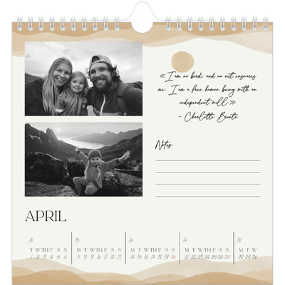 Square calendars  — Wellbeing quotes [April]