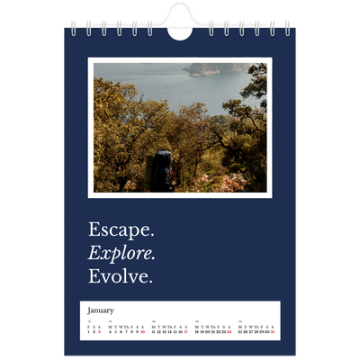 A5 Photo Calendar — Editorial Earth [January]