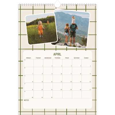 A3 photo calendars — Retro patterns [April]