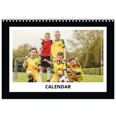A4 Double Photo Calendar — Black frame [cover]