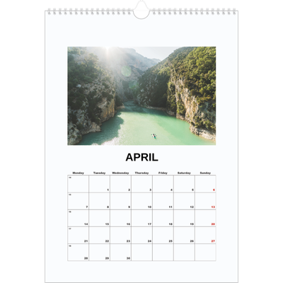 A3 photo calendars — Simple photo [April]