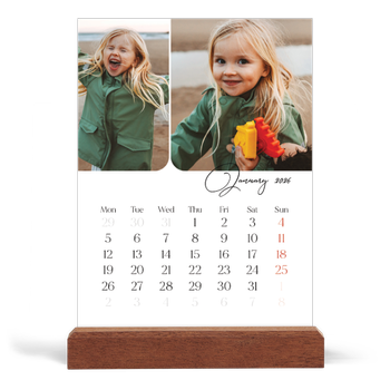 Easel Desk Calendar Portrait — Snapshots and script