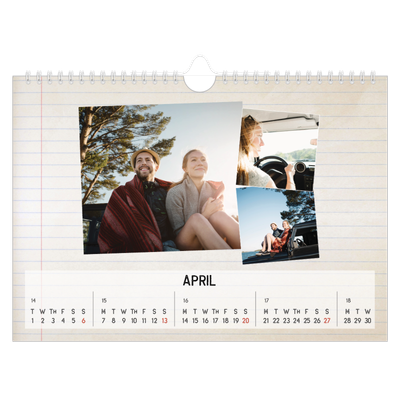 A4 Landscape Photo Calendar — Parts unknown [April]