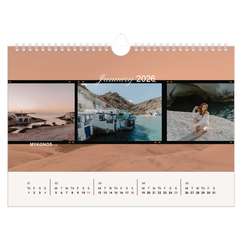A4 Landscape Photo Calendar — Adventure wanderlust