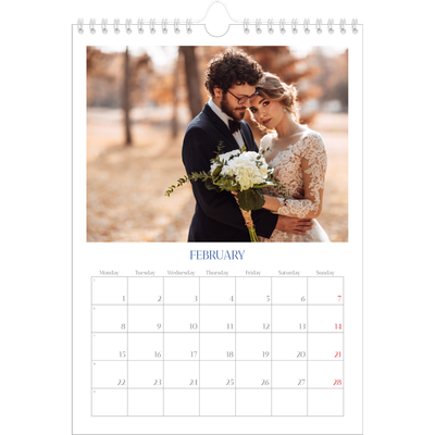 A4 Photo Calendar — Cobalt classic [February]