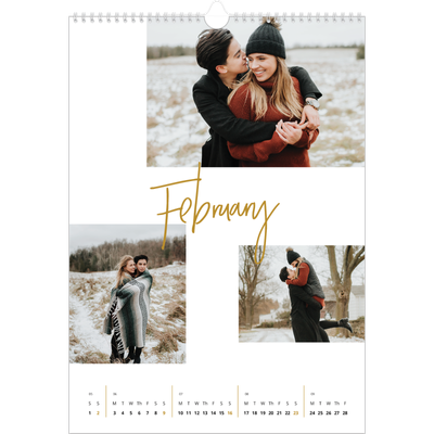 A3 photo calendars — Gold marker pen [February]