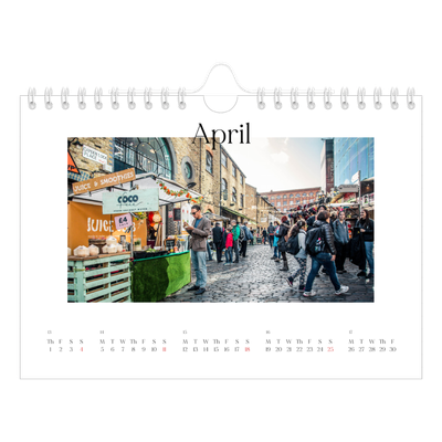 A5 Landscape Photo Calendar — My travelogue [April]