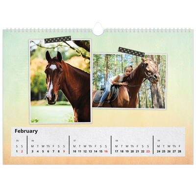 A3 Photo Calendar — Craft tape [February]