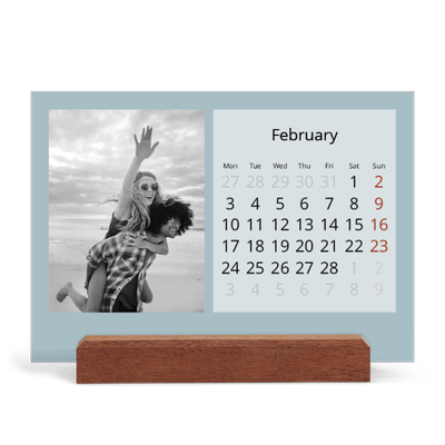 Easel Desk Calendar Landscape  — Neo Scandi [February]