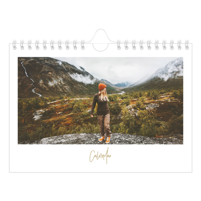 A5 Landscape Photo Calendar — Scribble text [cover]