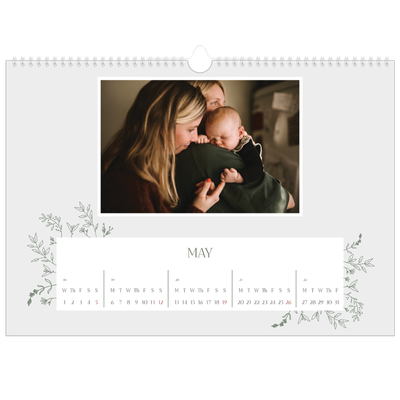 A3 Photo Calendar — Hand drawn flowers [cover]