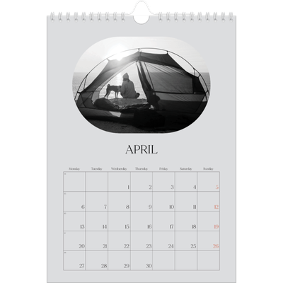 A4 Photo Calendar — Open road [April]